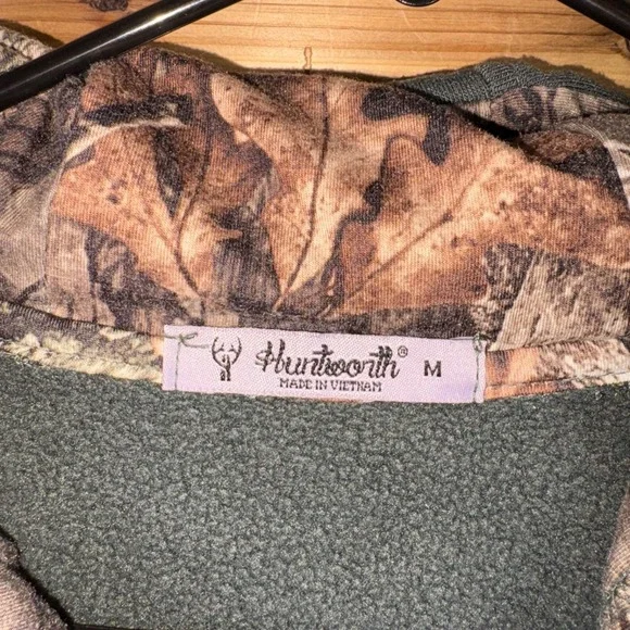 Huntworth Hoodie Womens Medium gray Camo Flag Long Sleeve Hooded Sweatshirt - Picture 3 of 8